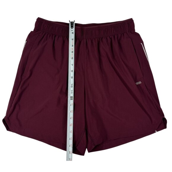 DSG  Athletic Men Shorts Size L Polyester Lightweight Breathable Design Side Poc - Picture 4 of 7